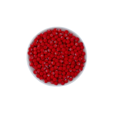 Miçanga Bolinha Emborrachada Vermelha (6mm)