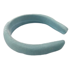 Tiara Larga Acolchoada Veludo Azul Bebê - 2 unidades - comprar online