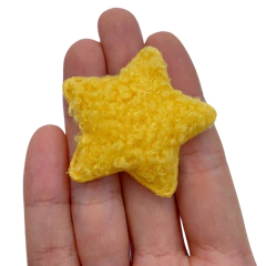 Aplique Estrela Lã Mostarda - 2 unidades - comprar online