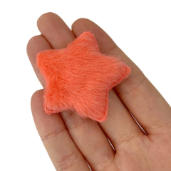 Aplique Estrela Pelinhos Coral - 2 unidades - comprar online