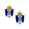 Aplique/Pingente Anjinho Rezando com Asas Azul