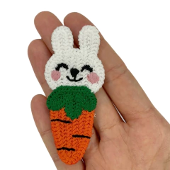 Aplique Para Tic Tac Crochê Coelhinho (8cm) - 2 unidades - comprar online
