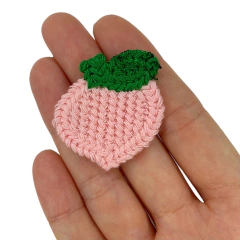 Aplique Pêssego Crochê - 2 unidades - comprar online