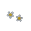 Aplique Florzinha Petala Vazada Tricot Branca
