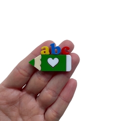 Aplique Lápis Verde ABC Acrílico - 2 unidades - comprar online