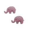 Aplique Elefante Poá Rosa - 2 unidades