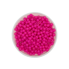 Miçanga Bolinha Rosa Neon (6mm)