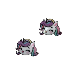 Aplique Unicórnio Tímido Rostinho Acrílico (3.5cm) - 2 unidades - comprar online