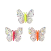 Aplique Borboleta Dupla Transparente Neon (Cores Mistas)