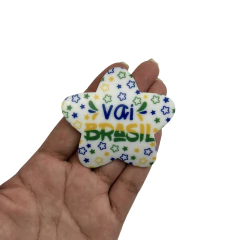 Aplique Estrela Vai Brasil Copa do Mundo Curvado Acrílico - 2 unidades - comprar online