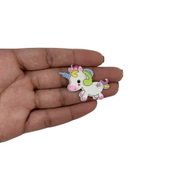 Aplique Unicórnio com Estrela Candy Plano Brilho - 2 unidades - comprar online