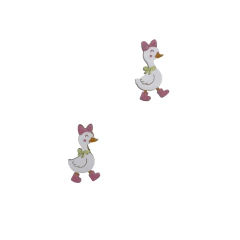 Aplique Patinha com Bota e Laço Rosa Gravatinha Acrílico - 2 unidades