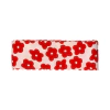 Fita Estampada Princess Flor Vermelha Borda Escalope