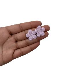 Imagem do Aplique Flor Redondinha Estilo Tricot - 10 unidades