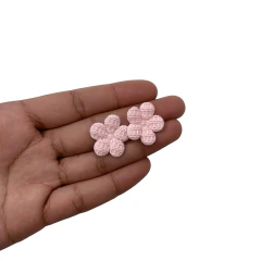 Aplique Flor Redondinha Estilo Tricot - 10 unidades - ApliqueMe | Apliques incríveis para seu artesanato!