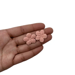 Aplique Flor Redondinha Estilo Tricot - 10 unidades - comprar online