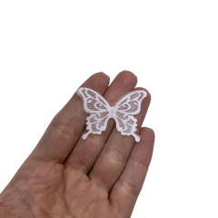Imagem do Aplique Borboleta Tecido Voal Dupla - 2 unidades
