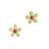 Aplique Flor Pétala Costurinha Amarela Emborrachado (2.5cm) - 2 unidades