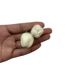 Aplique Flor Dupla Tulipa Crochê Off White - 2 unidades na internet