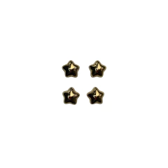 Aplique Estrela Dourada Arredondada - 4 unidades - comprar online