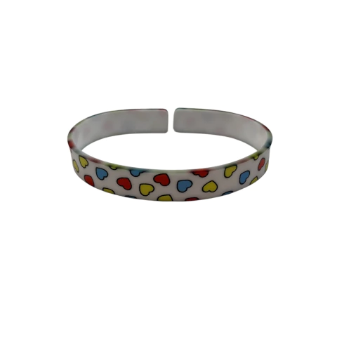 Pulseira Acrílica Corações Coloridos (Turma da Mônica) - 2 unidades - comprar online