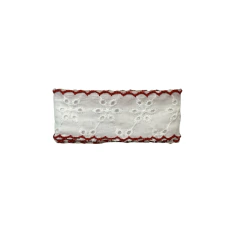 Fita Broderi Flores Vazadas Borda Trabalhada (38mm) - comprar online