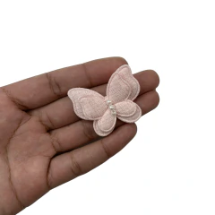 Aplique Borboleta Dupla Textura Canelado Miolo Pérola - 2 unidades - comprar online