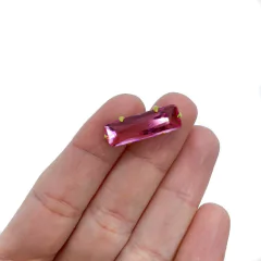Aplique Pedra Retangular (21mm) - 5 Unidades - ApliqueMe | Apliques incríveis para seu artesanato!