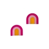 Aplique Arco-Íris Tons Rosa Acrílico - 2 unidades