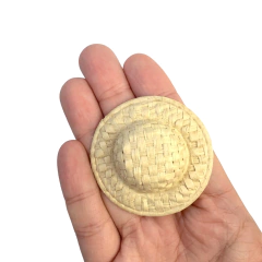 Aplique Chapéu de Palha Junino Arredondado (5cm) - 2 unidades - comprar online