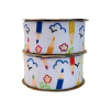 Fita Sinimbu Jeans Estampado Lápis Jardim Escolar Colorido (38mm) - 10 metros