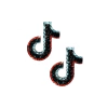 Aplique Logo TikTok Lonita Glitter 