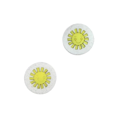 Aplique Elemento Ursinhos Carinhosos Sol Acrílico - 2 unidades