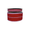 Fita Sinimbu Pespontada Dupla Face Vermelho e Branco 