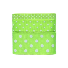 Kit Fita Sinimbu Poá Verde Neon (3 tamanhos) - 2 metros de cada