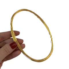 Arame de Alumínio Dourado (0.7mm) - 5 metros na internet