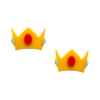 Aplique Coroa da Princesa Peach Super Mário Acrílico - 2 unidades