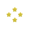 Aplique Mini Estrela Flocada Amarela