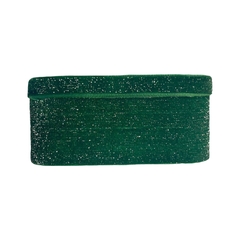 Kit Fita Veludo com Lurex Verde (2 tamanhos) - 2 metros de cada