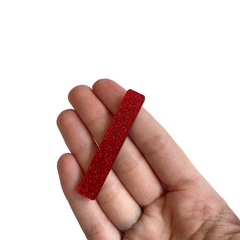 Aplique para Bico de Pato Acrílico Glitter Vermelho (6cm) - 2 unidades na internet