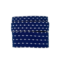 Kit Fita Pesponto Sinimbu Pompom Azul Marinho (3 tamanhos) - 2 metros de cada
