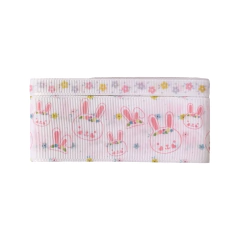 Kit Fita Gorgurão Yama Coelhinha e Flores Branca - 1 metro cada