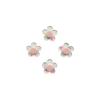 Aplique Flor Transparente Rosa Claro Acrílico P - 4 unidades
