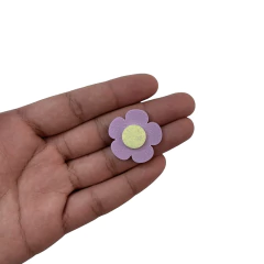Aplique Flor Cristal Lilás Acrílico M (3cm) - 2 unidades - comprar online