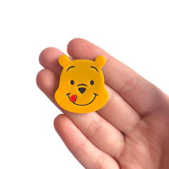 Aplique Ursinho Pooh Rostinho Acrílico - 2 unidades - comprar online