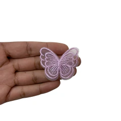 Aplique Borboleta Voal Dupla Lilás - 2 unidades - comprar online
