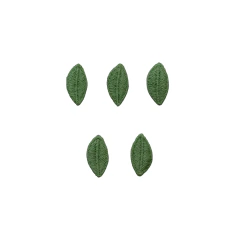Aplique Folha Estilo Bordado Verde - 5 unidades