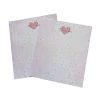 Cartela Personalizada Faixinhas de Meia 300g Corações Rosa
