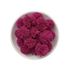 Pompom Malha Telinha Rosa Pink (2.5cm) - 5 unidades