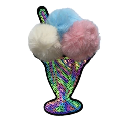 Aplique Termocolante GG Milk Shake com Pompom Candy 